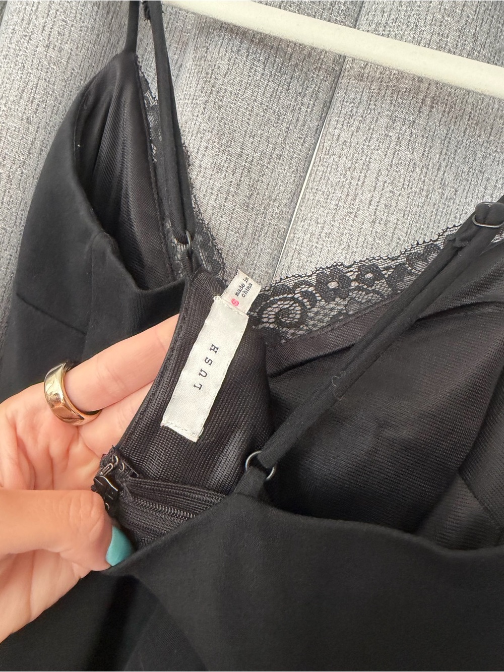Lulu's Black Lace-Trim Mini Slip Dress - Picture 3 of 3